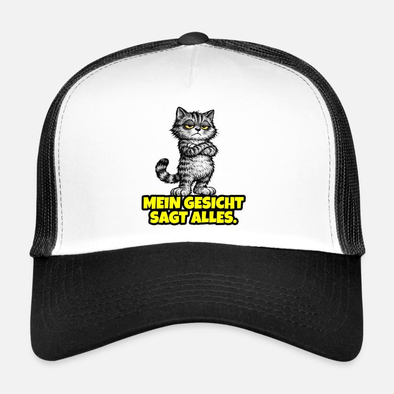 Mein Gesicht sagt alles. – Chef Katze (Grumpy) Trucker Cap