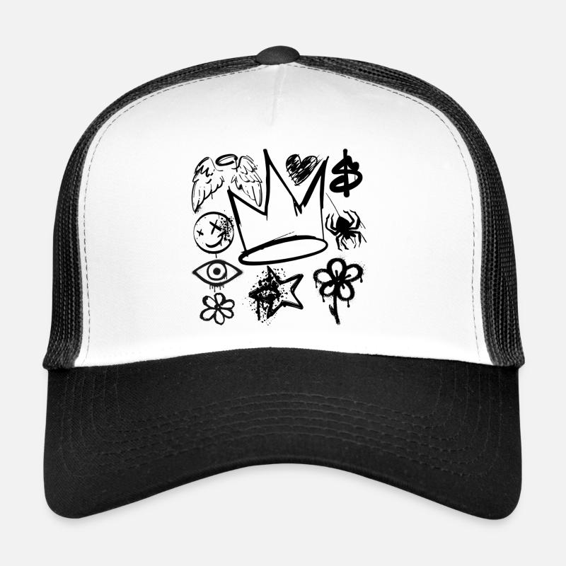 Art Graph Pattern Trucker Cap