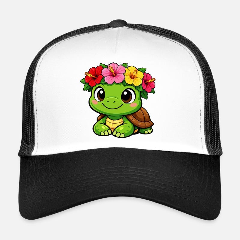 Blossom-crowned turtle Trucker Cap