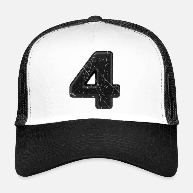 Noir 4 avec éclaboussures Casquette trucker 