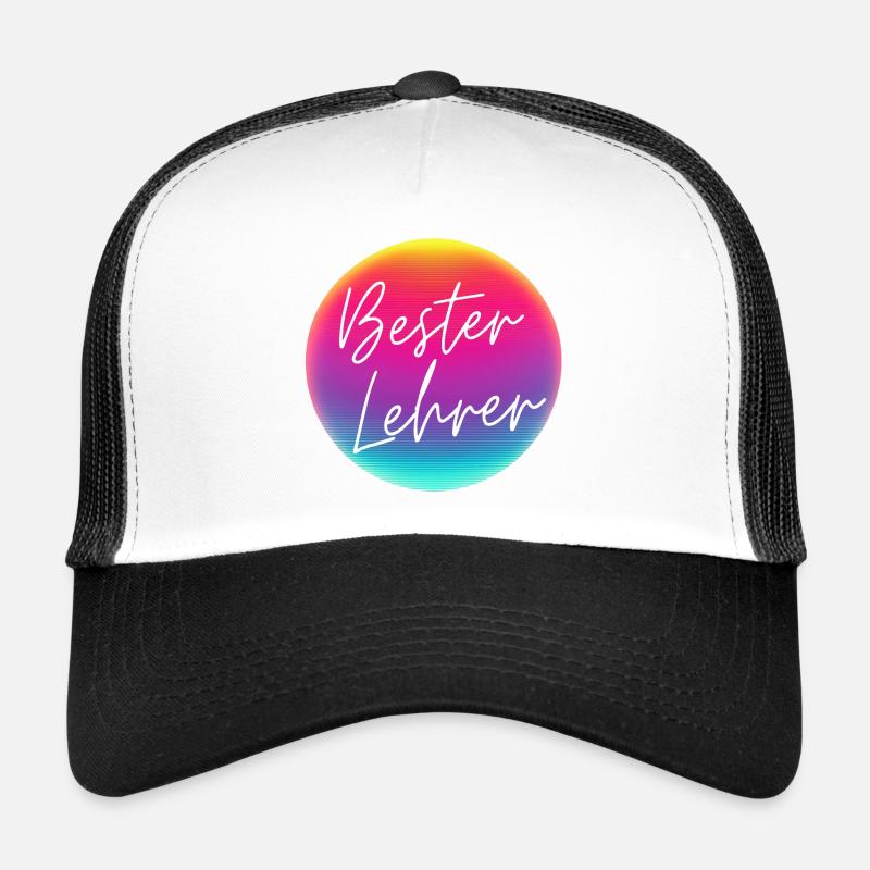 Best teachers! Neon circle customizable Trucker Cap