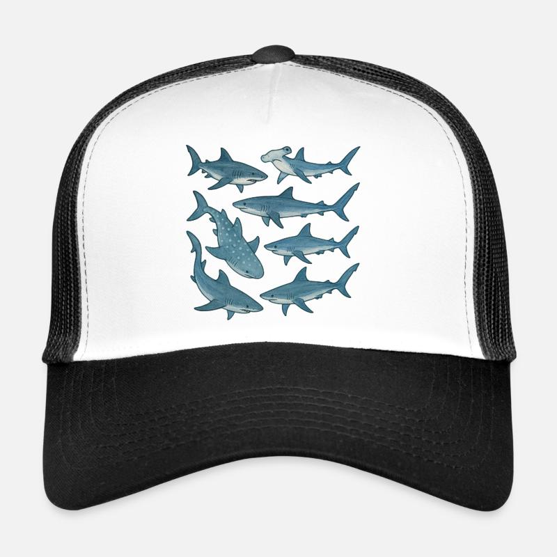 Parade du Requin Bleu Imprimé Océan Casquette trucker 