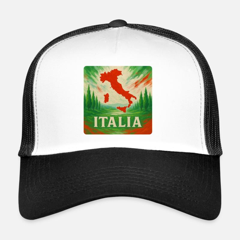 Conception de voyage en Italie Casquette trucker 