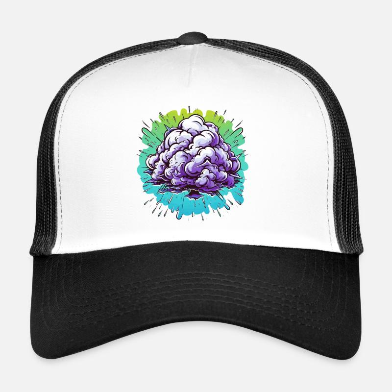 Purple Mist Ball Explosion Trucker Cap
