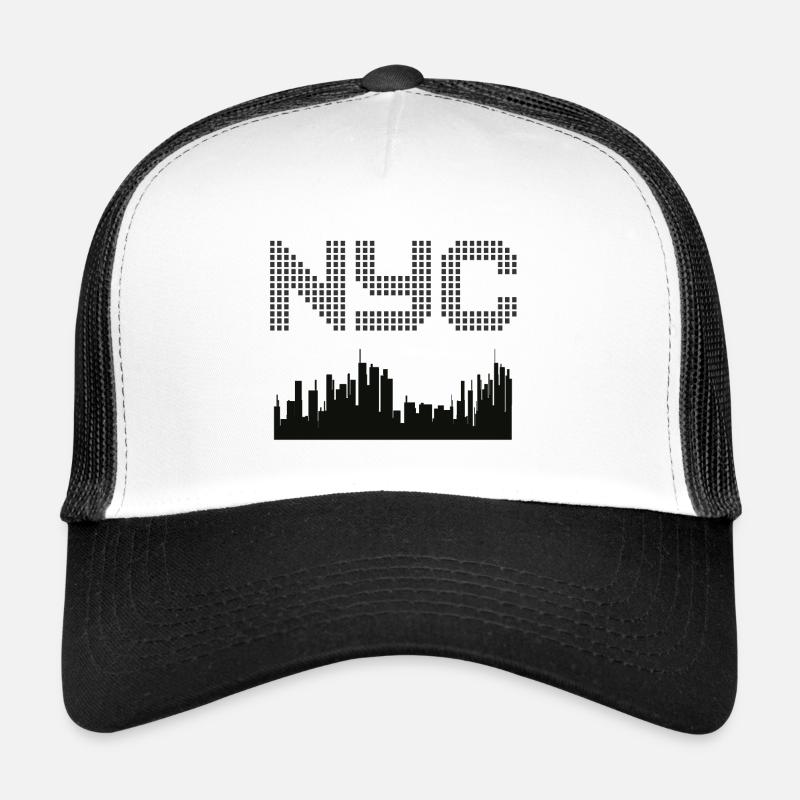 New York Pixel Skyline Trucker Cap