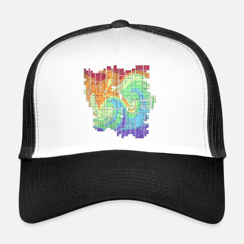 Farbwirbel Rasterkunst Trucker Cap