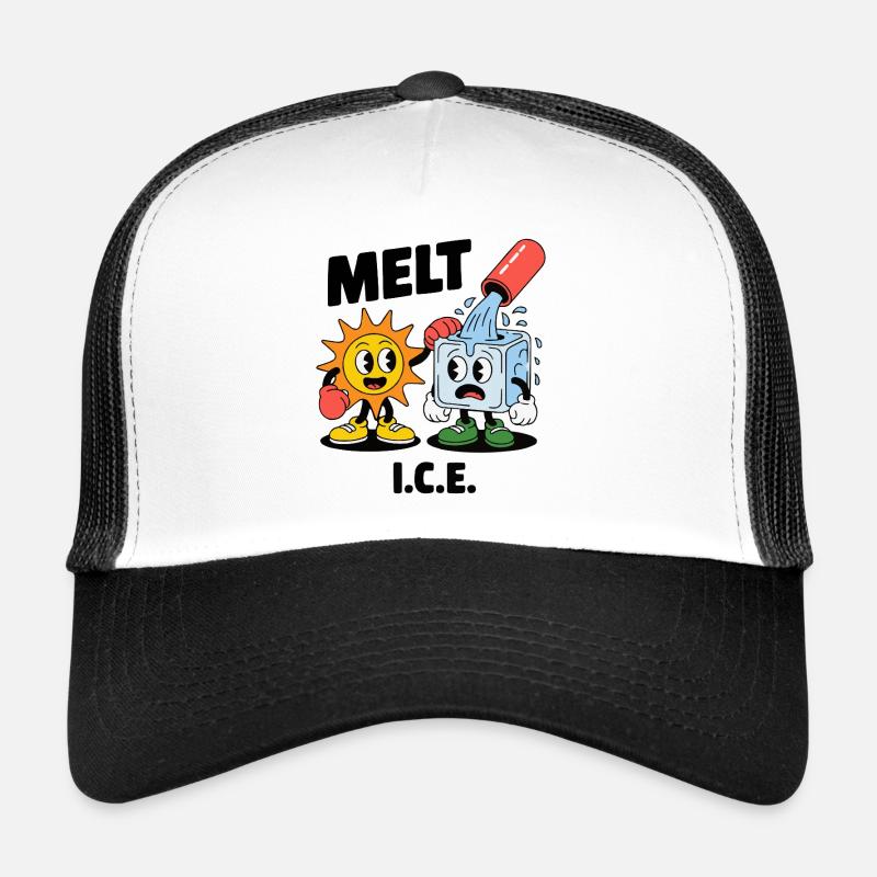 Melting Eis Klimawandel Cartoon Trucker Cap