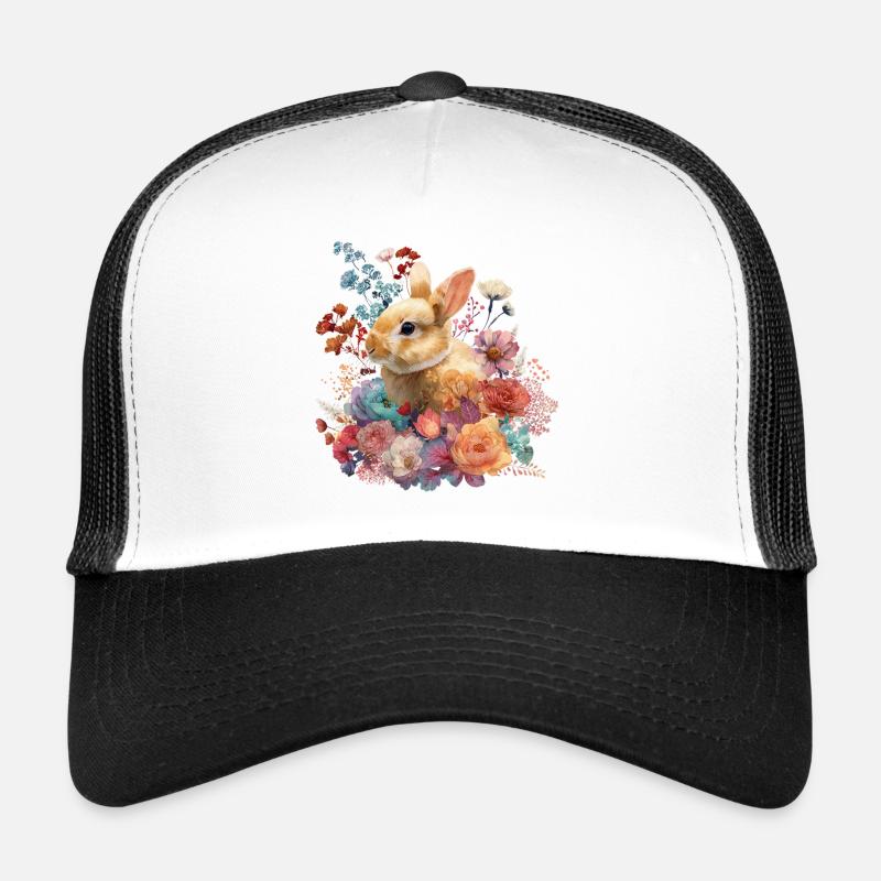 Fleurs de lapins florales Casquette trucker 