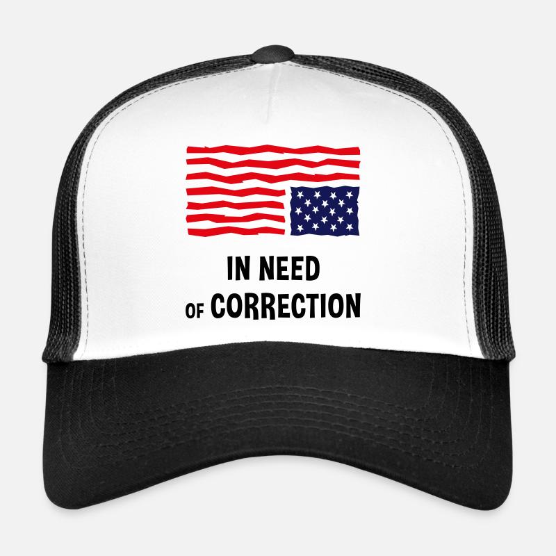 À corriger (drapeau américain à l’envers) Casquette trucker 