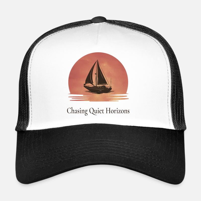 À la poursuite de la conception de voiles de Quiet Horizons Casquette trucker 