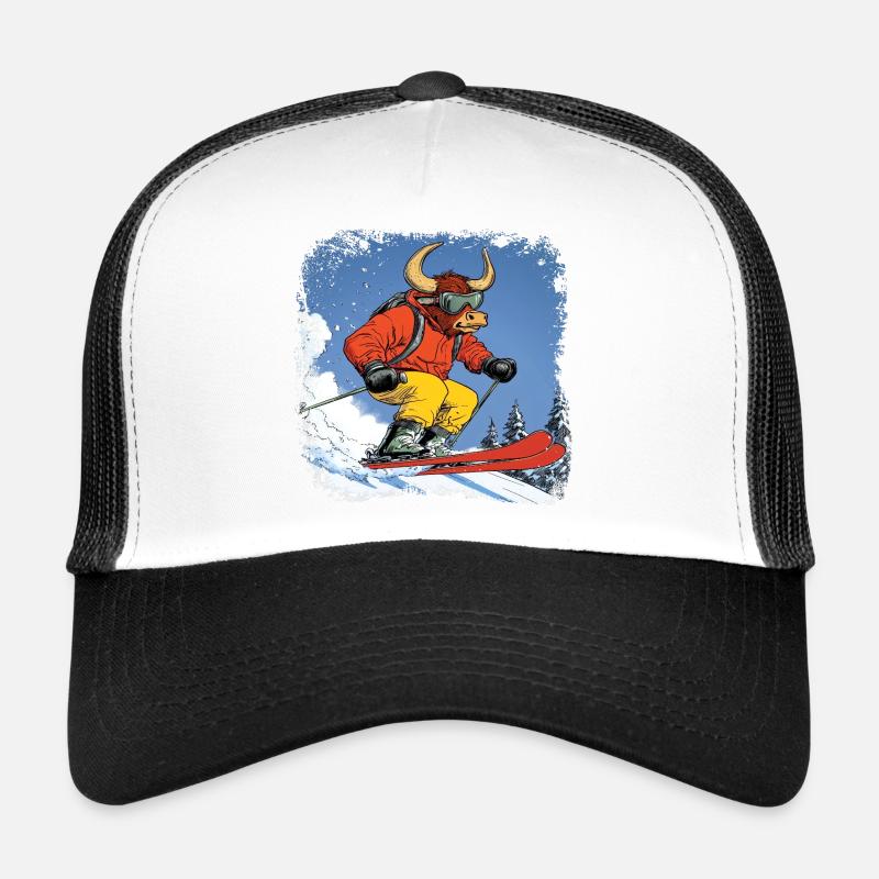 Ski Stier - Trucker Cap - Weiß/Schwarz