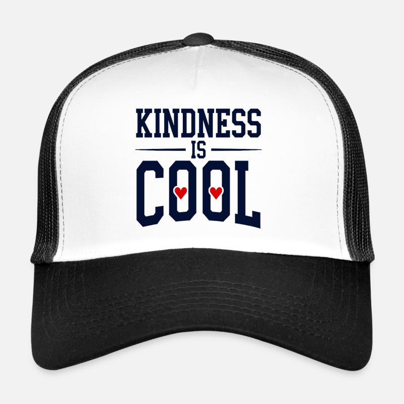 Kindness is Cool Statement mit Herz Symbolen Trucker Cap