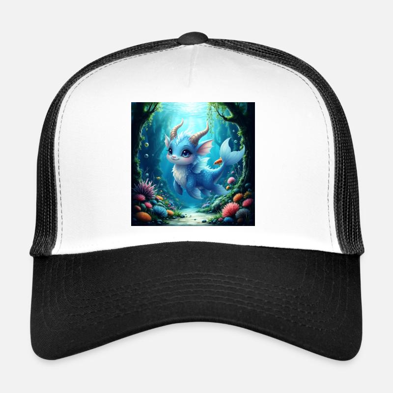 Wasserblauer Drache Trucker Cap
