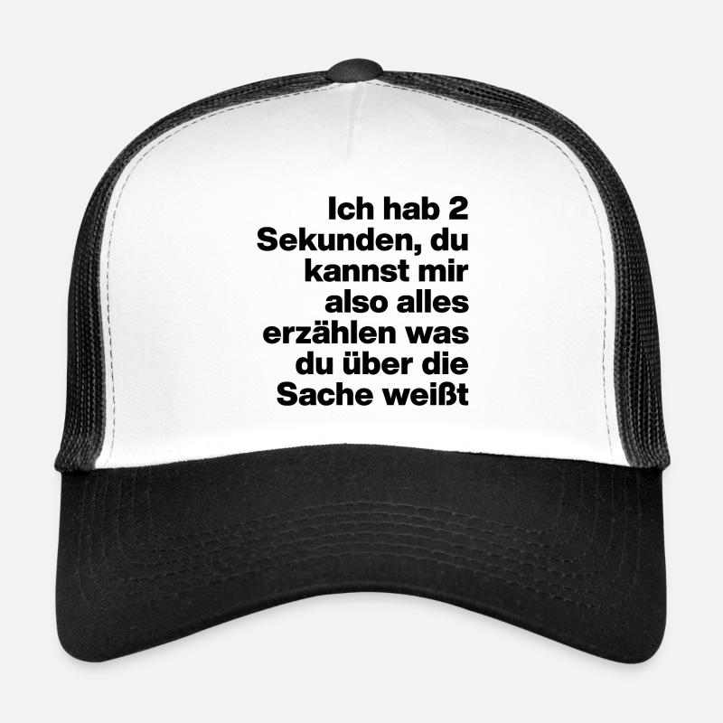 2 SECONDES, T’ES STUPIDE ? SARCASME, COQUIN Casquette trucker 