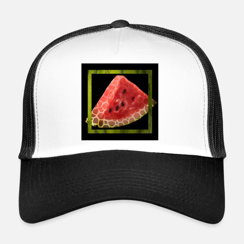 Pastèque abstraite - Casquette trucker  - blanc/noir