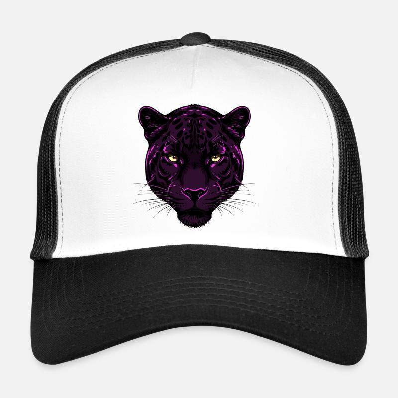 Purple Tiger Head Trucker Cap
