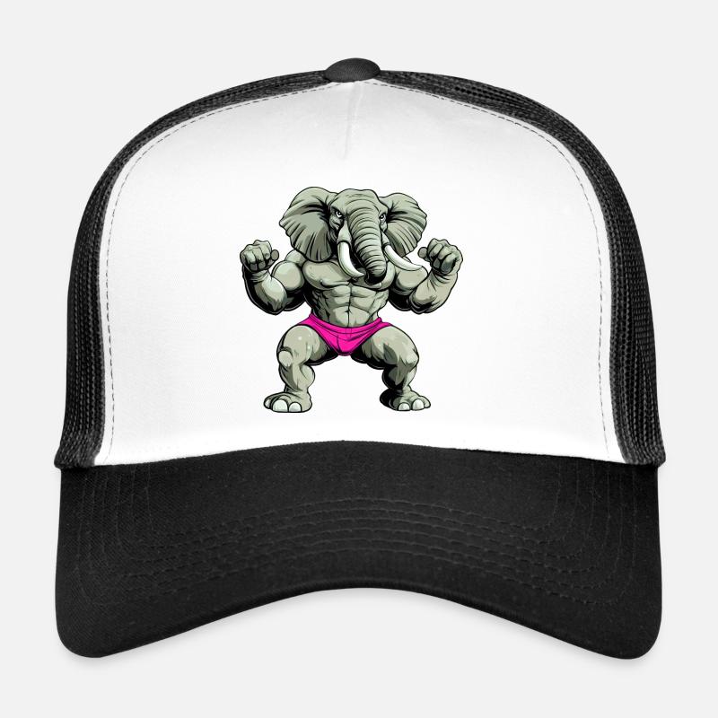 Starker Elefant - Trucker Cap - Weiß/Schwarz