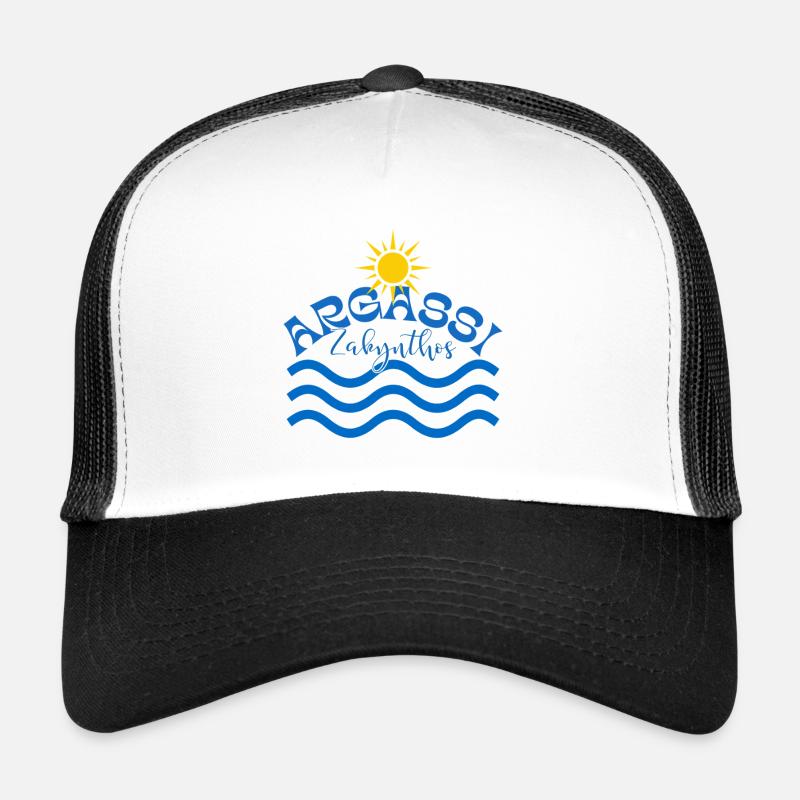 Argassi Zakynthos Sun Waves - Trucker Cap - white/black