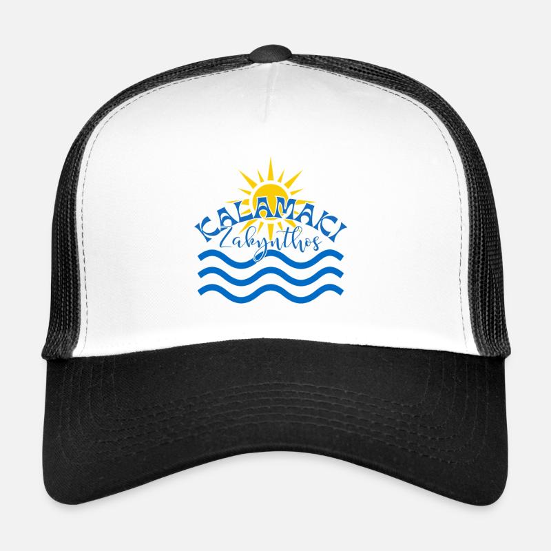 Kalamaki Zakynthos Sun & Waves - Trucker Cap - white/black