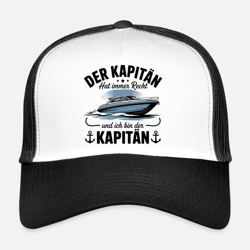 Capitaine de bateau, permis de bateau Casquette trucker 