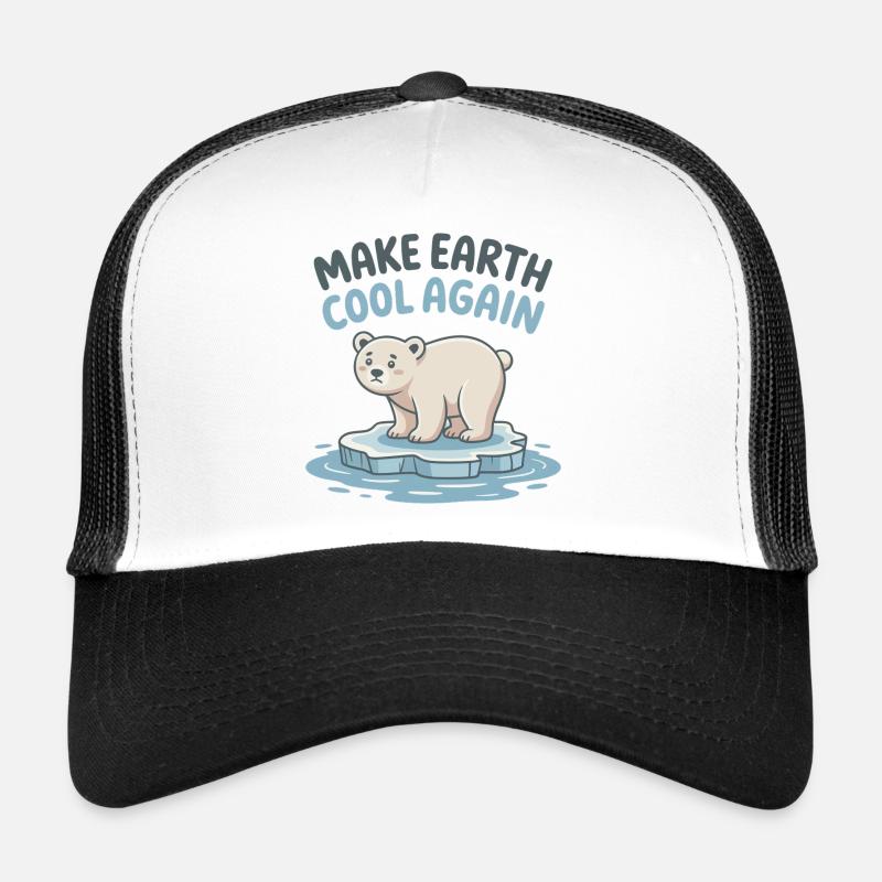 Mach die Erde wieder kühl - Trucker Cap - Weiß/Schwarz