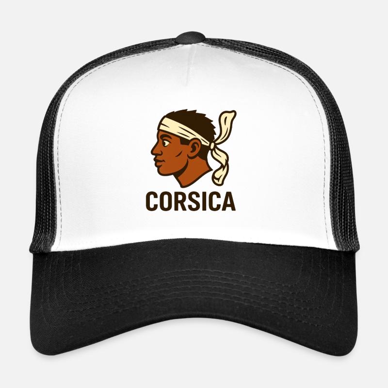 Korsika - Trucker Cap - Weiß/Schwarz