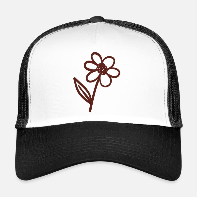 Esquisse florale minimale Bloom Casquette trucker 