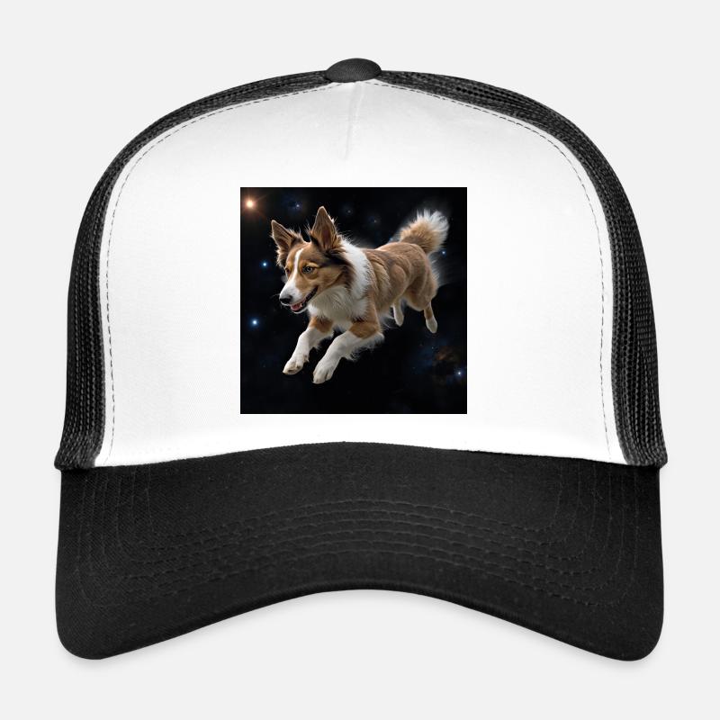 Border collie - Trucker Cap - Weiß/Schwarz