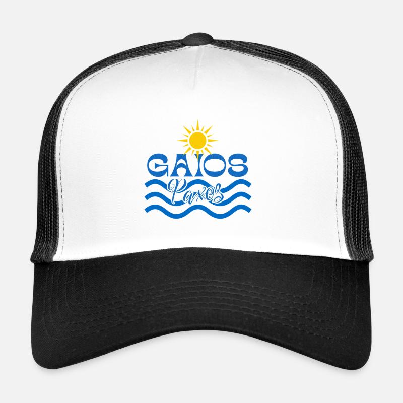 Gaios Paxos Sun and Waves  - Trucker Cap - white/black