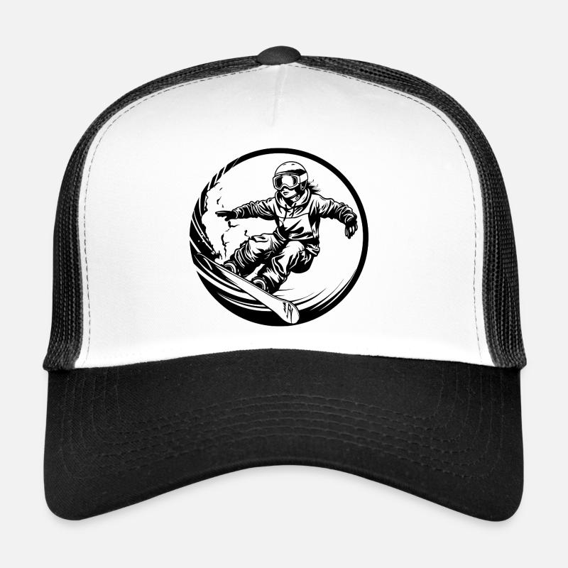 Silhouette de la femme snowboardeuse Casquette trucker 