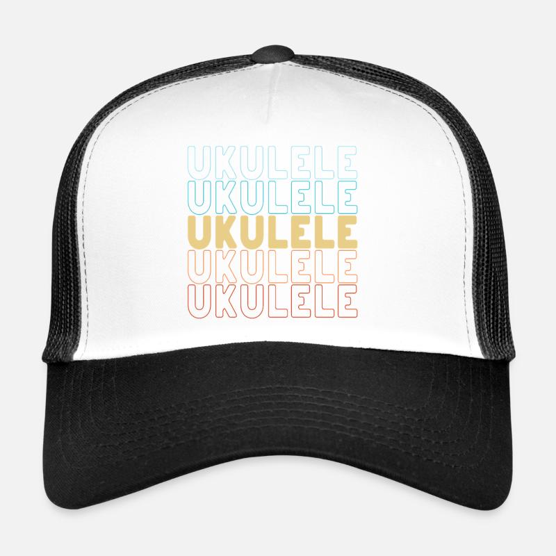 Ukulele typography Trucker Cap