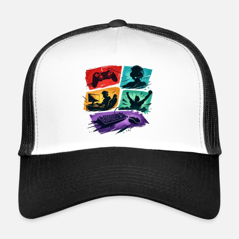 Bunte Gaming Panels Zocker-Universum Trucker Cap