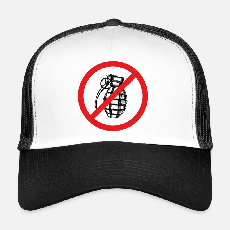 Grenade prohibited! Peace! - Illustration Trucker Cap