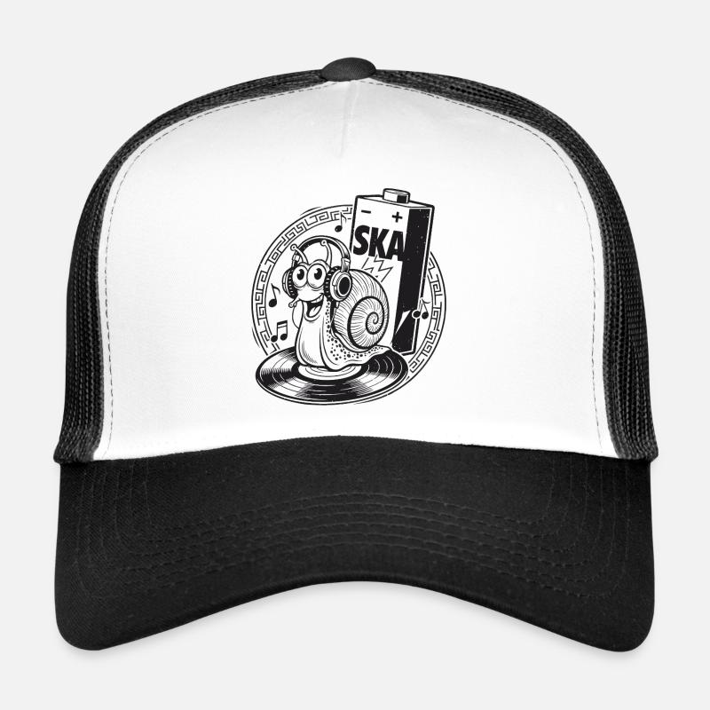 Escargot Ska avec casque Casquette trucker 