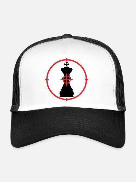 Tactical Checkmate King Target - Trucker Cap - white/black - Front