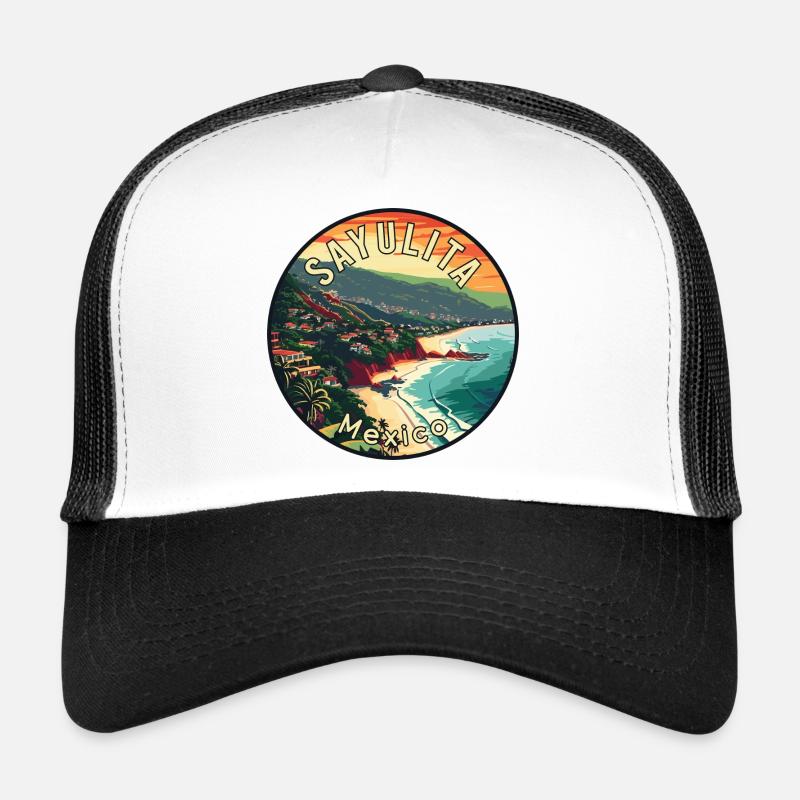 Explore Tropical Paradise Sayulita Mexico Trucker Cap