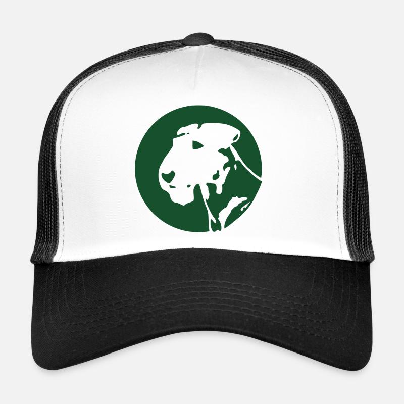 Le monde de l’Airedale vert - Casquette trucker  - blanc/noir