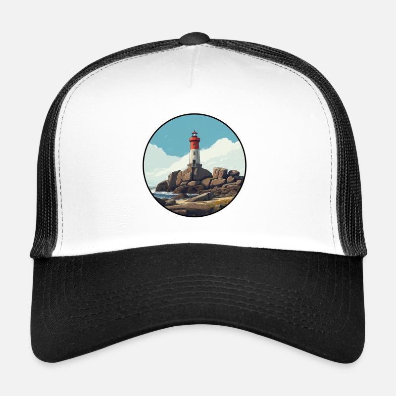 Bretonischer Leuchtturm am Meer Trucker Cap