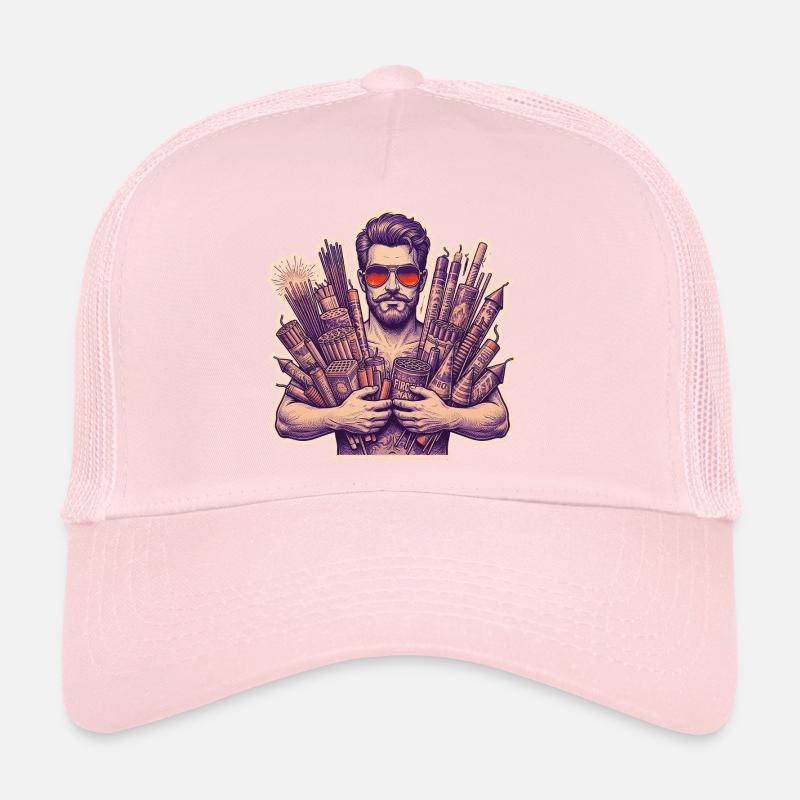 Pyro Fireworks Rocket du Nouvel An Casquette trucker 