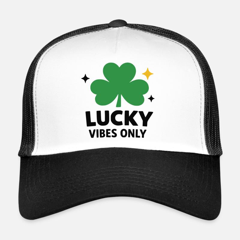 Nur Lucky Vibes - Trucker Cap - Weiß/Schwarz