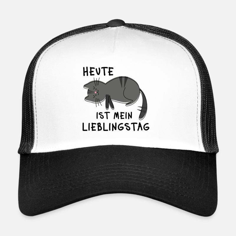 Heute ist mein Lieblingstag – Müde Katze Spruch Trucker Cap