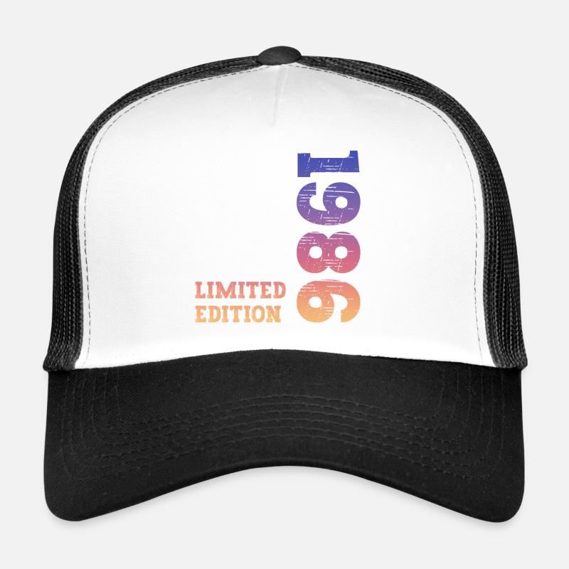 1986 Limited Edition Geburtstag - Trucker Cap - Weiß/Schwarz