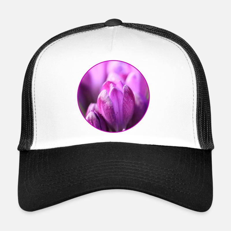 Krokusse Krokus violette Blumen Krokusknospe Trucker Cap