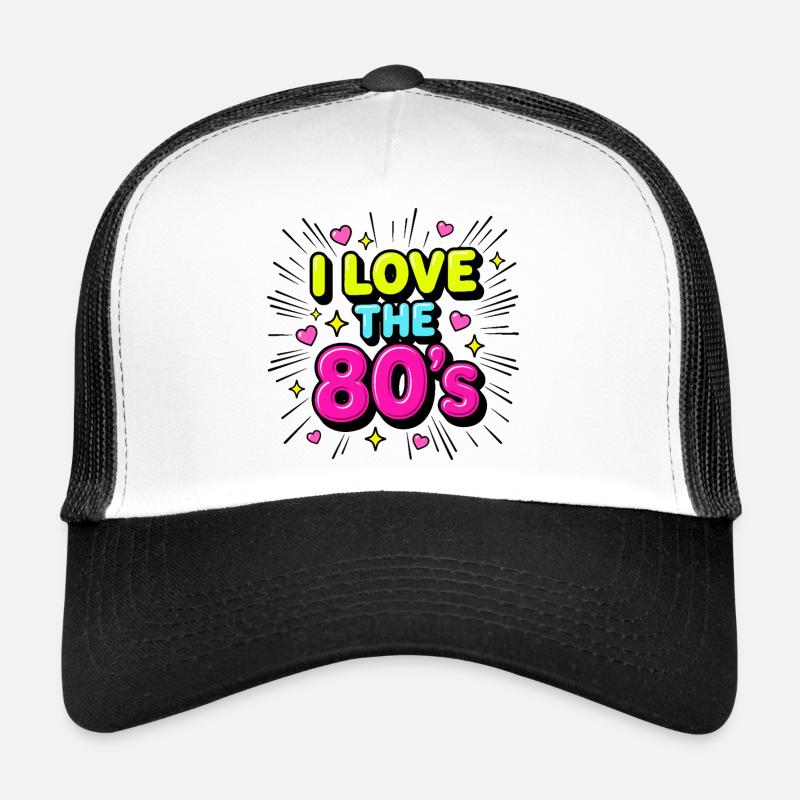 I Love the 80s Neon Retro Trucker Cap