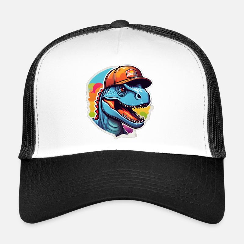 Dinosaurier-Regenbogenkappe Trucker Cap