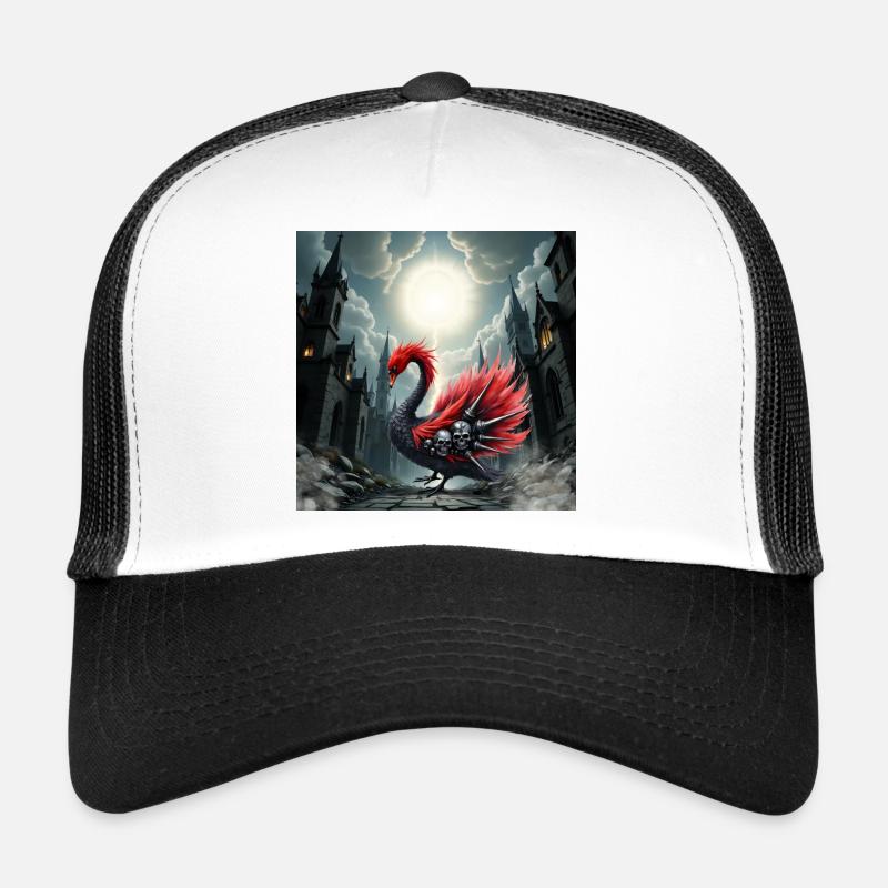 Gothic phoenix with skulls Trucker Cap