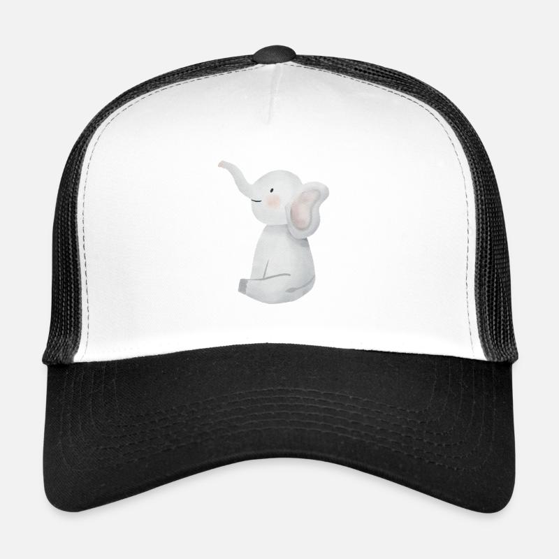 Süßer kleiner Elefant. - Trucker Cap - Weiß/Schwarz