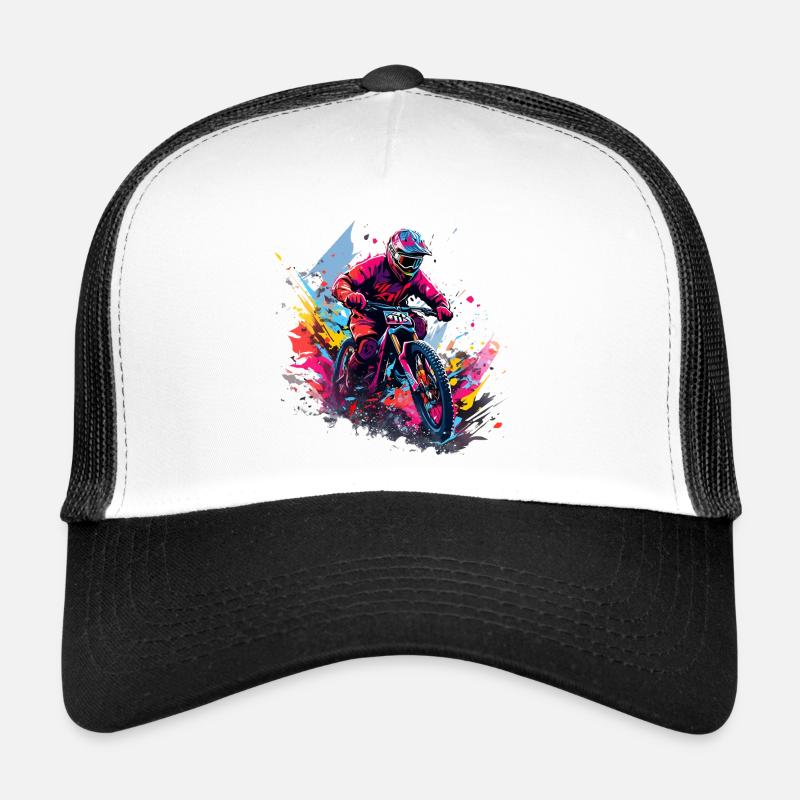 Motocross Color Splash Riders - Trucker Cap - white/black