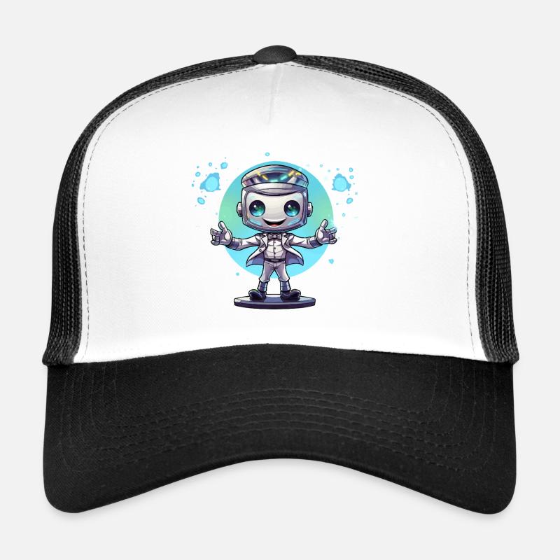 Kleiner Weltraumroboter im Anzug Trucker Cap