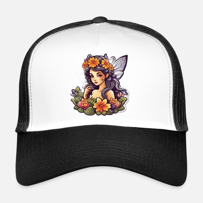 Elfe florale mandala hibiscus Casquette trucker 